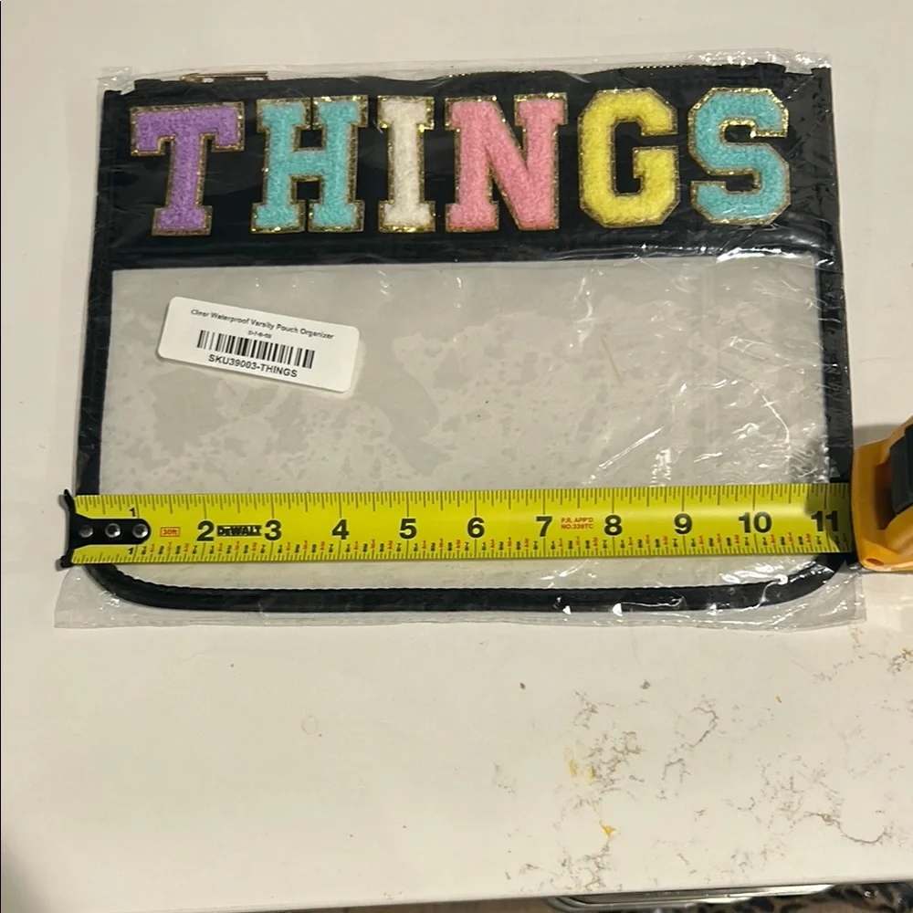 Colorful 'THINGS' Makeup Organizer Pouch